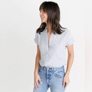 MARINE LAYER Paige Button Down in Aquifer